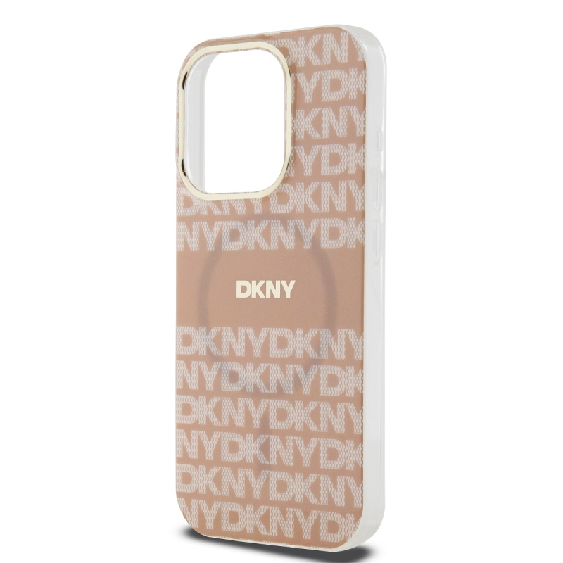 DKNY PC/TPU Repeat Pattern Tonal Stripe Magsafe Zadný Kryt pre iPhone 13 Pro Max Pink