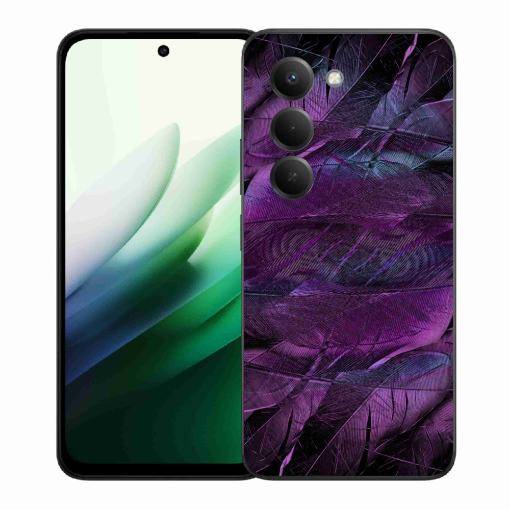 Gélový kryt mmCase na Xiaomi Redmi 15 5G (169mm) - fialové pierka