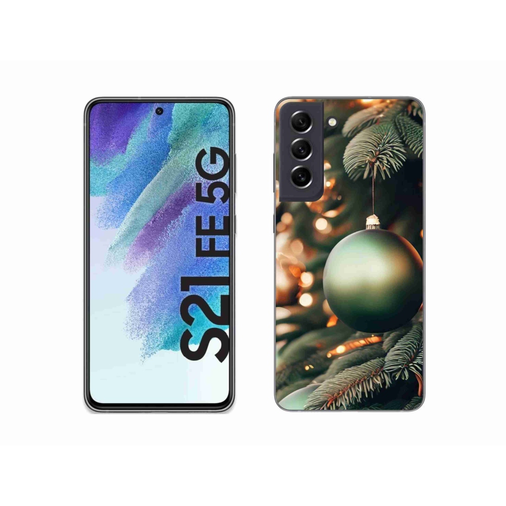 Gélový kryt mmCase na Samsung Galaxy S21 FE 5G - vianočné ozdoby 1