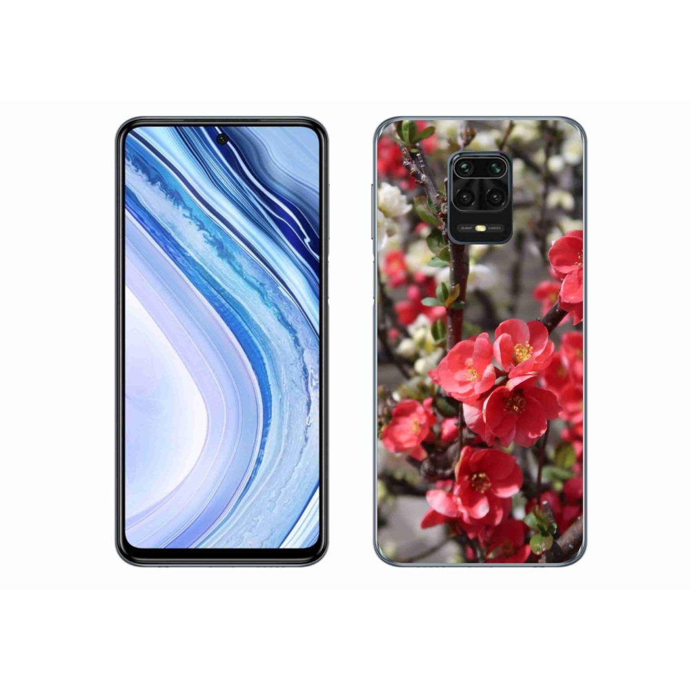 Gélový kryt mmCase na Xiaomi Redmi Note 9S - červené kvety