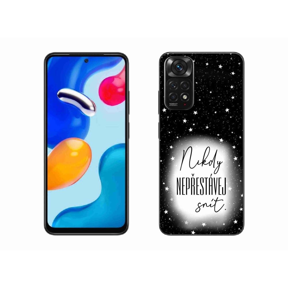 Gélový kryt mmCase na Xiaomi Redmi Note 11S 4G - citát 1 bieločierne pozadie