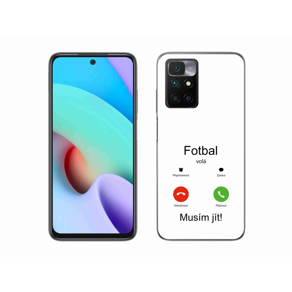 Gélový kryt mmCase na Xiaomi Redmi 10/Redmi 10 (2022) - futbal volá biele pozadie