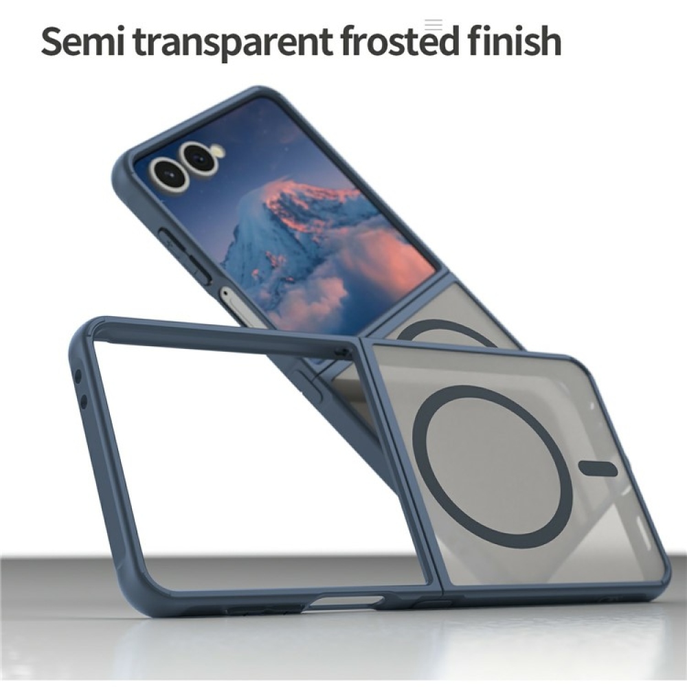 Case matný gélový obal s MagSafe na Samsung Galaxy Z Flip7 5G - modrý