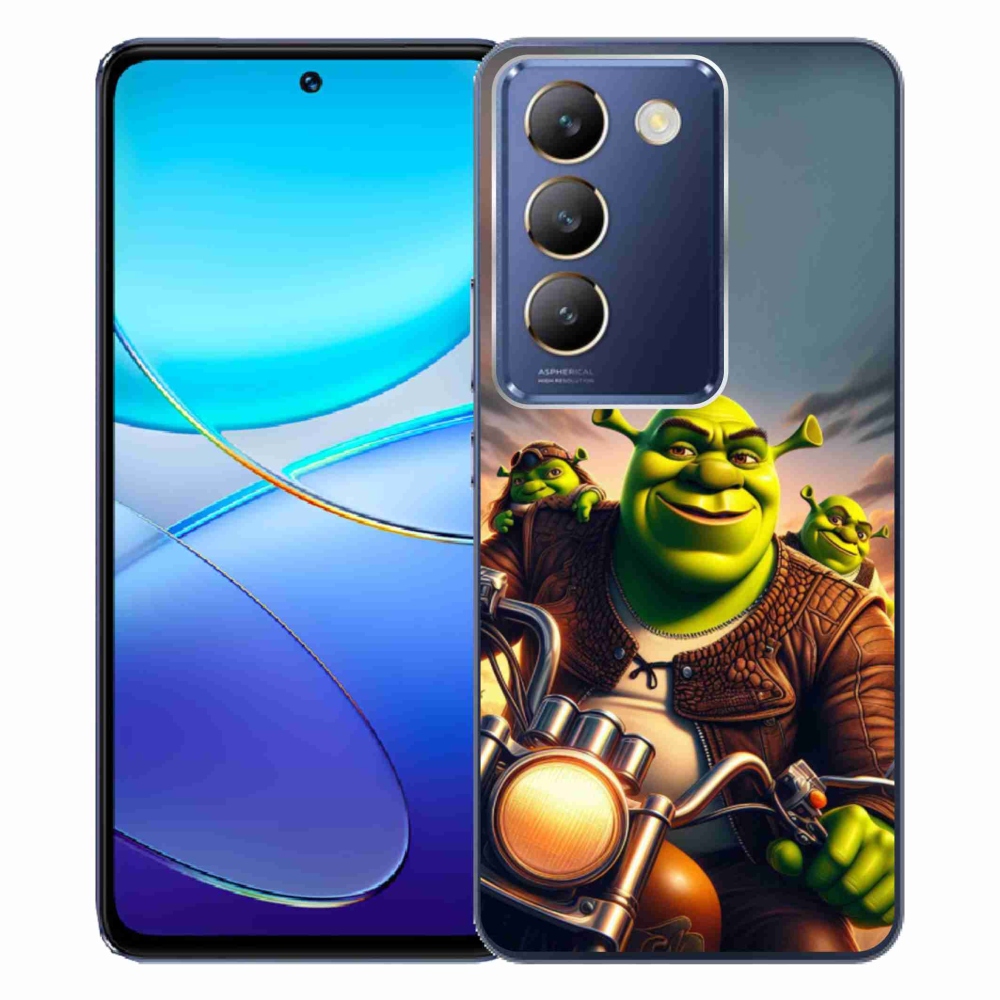 Gélový kryt mmCase na Vivo V40 SE 4G/5G - shrek na motorke