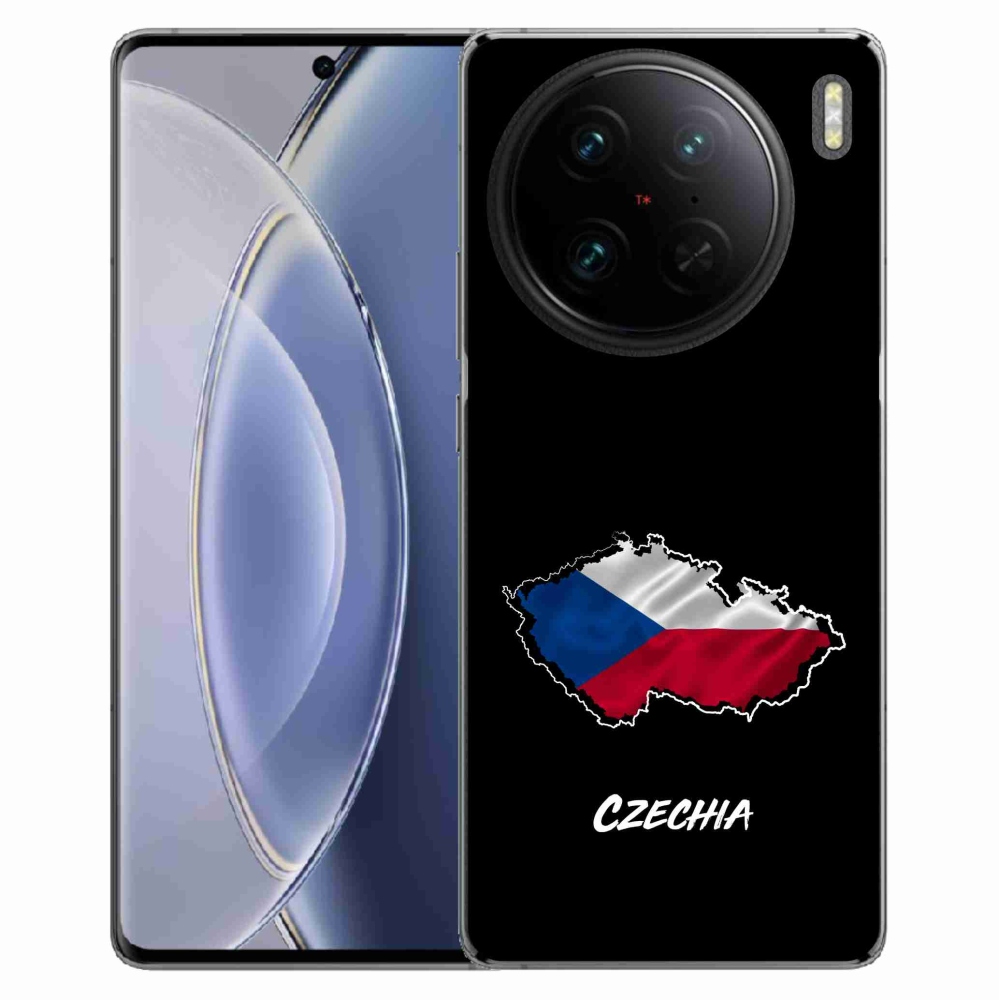 Gélový kryt mmCase na Vivo X90 Pro - Czechia čierne pozadie