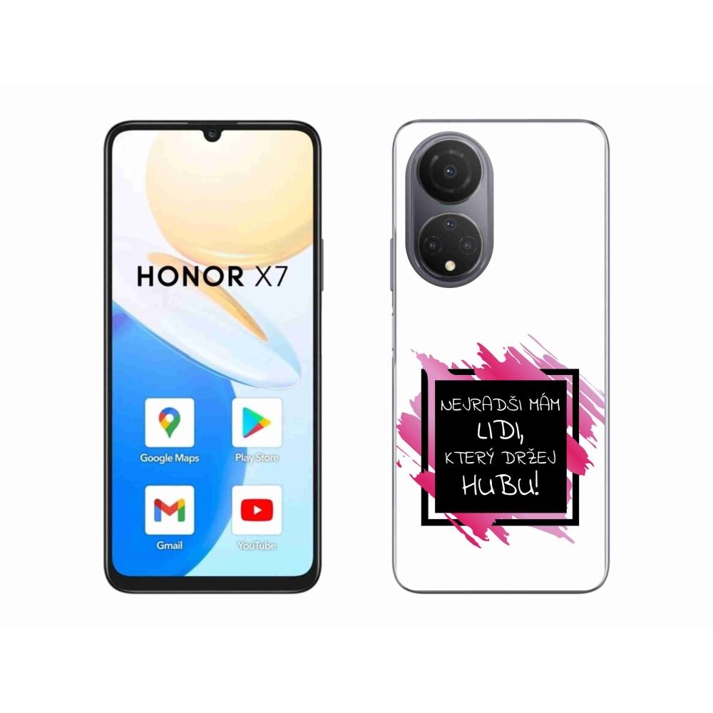 Gélový kryt mmCase na Honor X7 - vtipný text 7 čiernobiele pozadie
