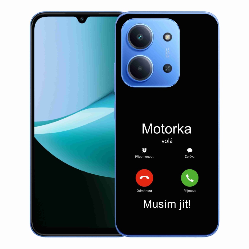 Gélový kryt mmCase na Xiaomi Redmi 15C 4G/5G (173mm) - motorka volá čierne pozadie
