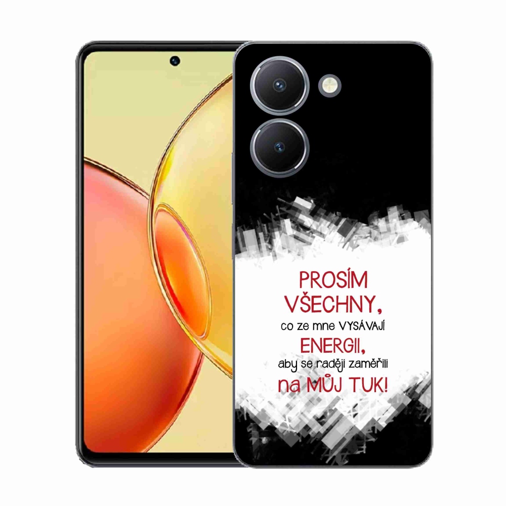 Gélový kryt mmCase na Vivo Y36 - vtipný text 1 červený
