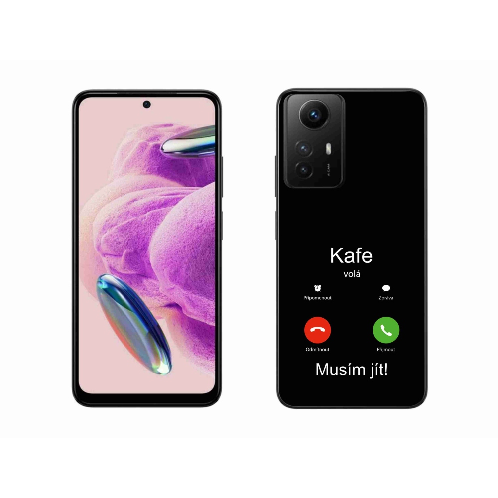 Gélový kryt mmCase na Xiaomi Redmi Note 12S - káva volá čierne pozadie