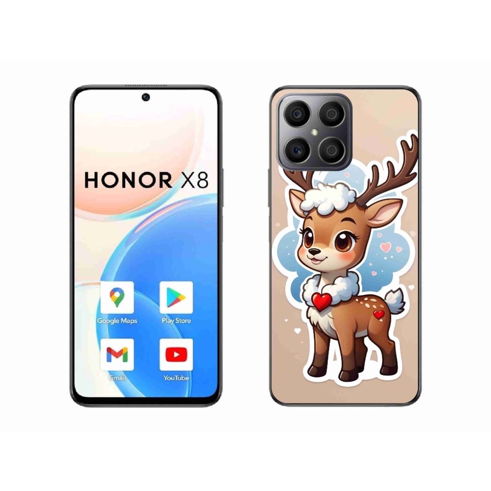 Gélový kryt mmCase na Honor X8 - kreslený sob