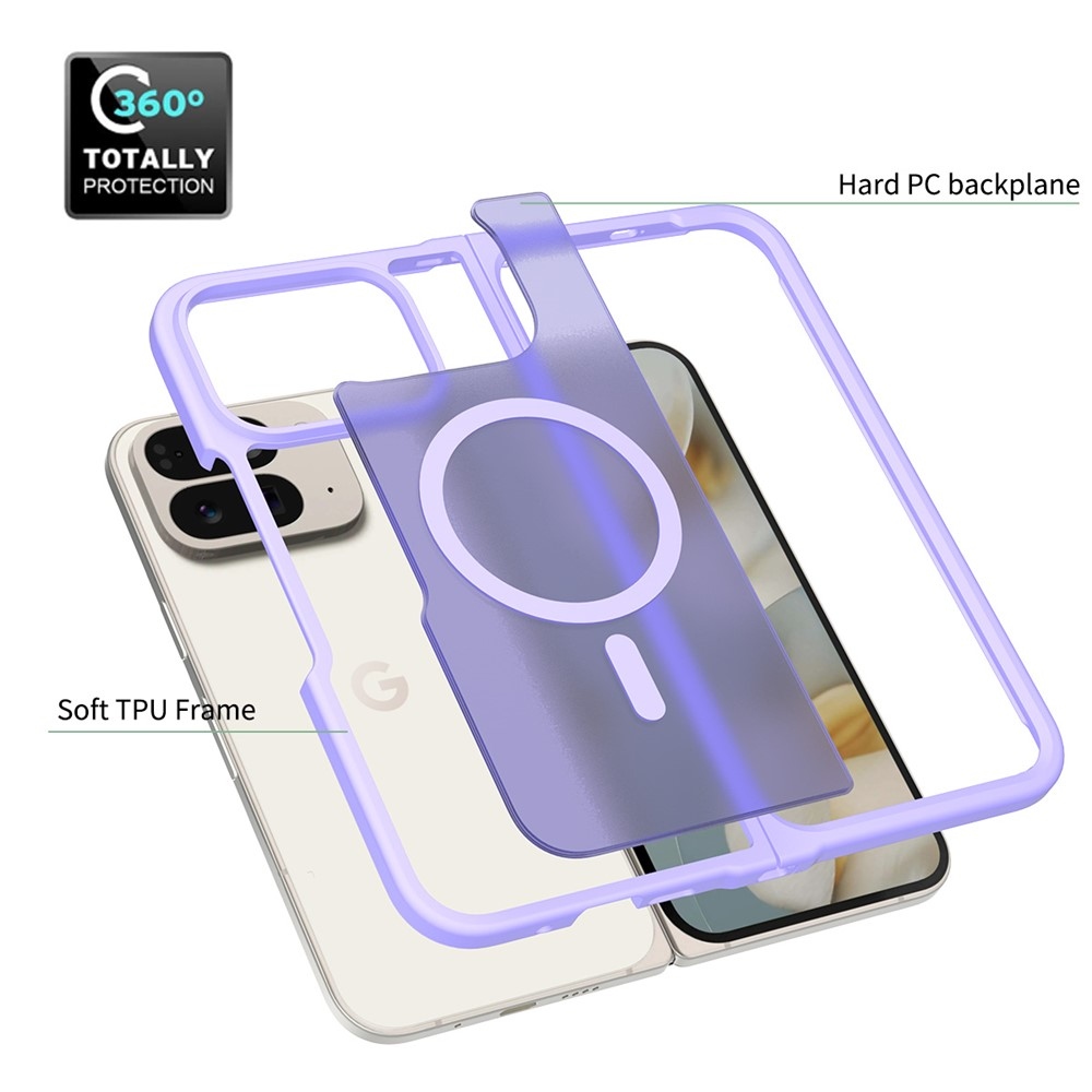 Skin gélový obal s pevným chrbtom a podporou MagSafe na Google Pixel 10 Pro Fold - fialový