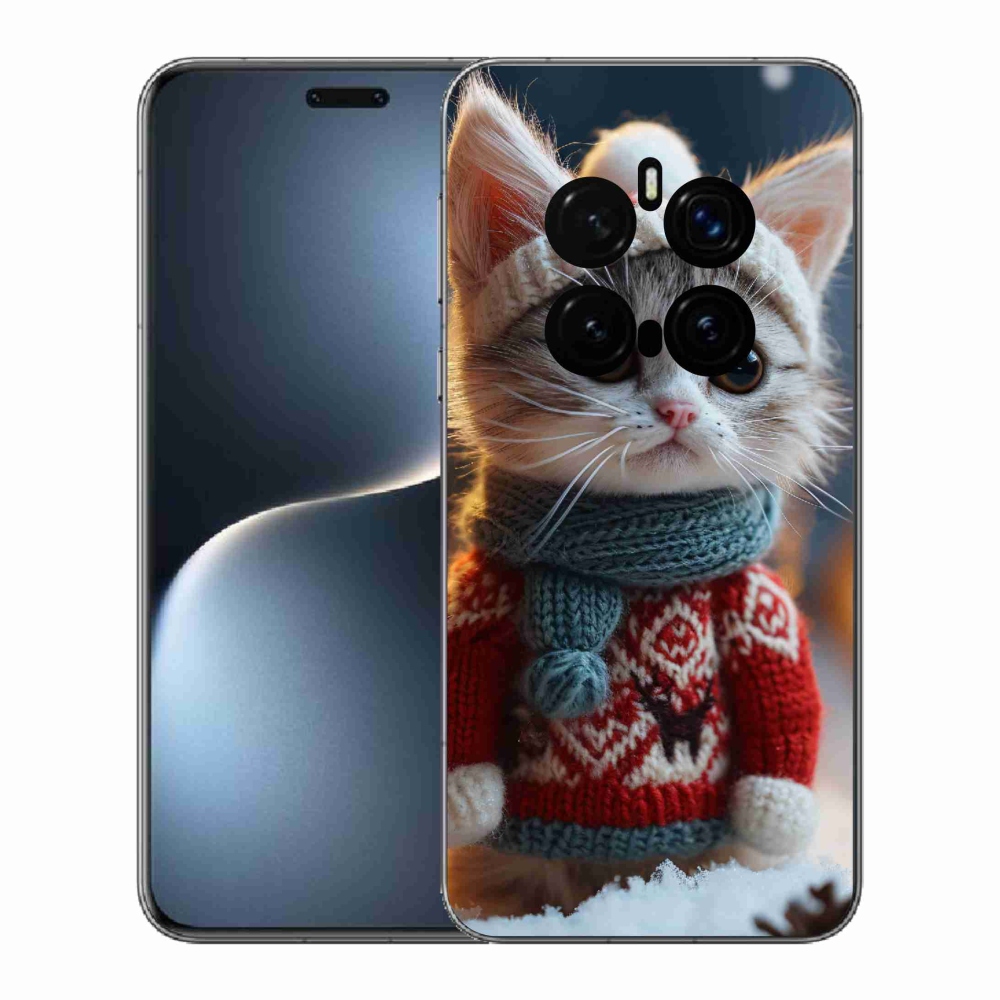 Gélový kryt mmCase na Honor Magic 7 Pro 5G - mačiatko vo svetri