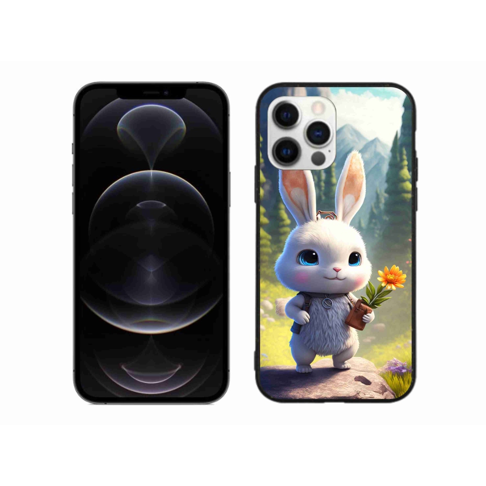 Gélový kryt mmCase na iPhone 12 Pro Max - roztomilý zajačik