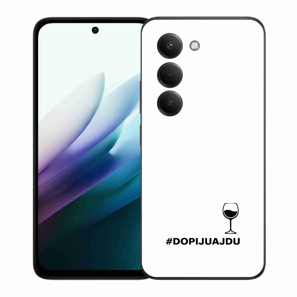 Gélový kryt mmCase na Xiaomi Redmi 15 4G/5G (171mm) - vínny motív biele pozadie