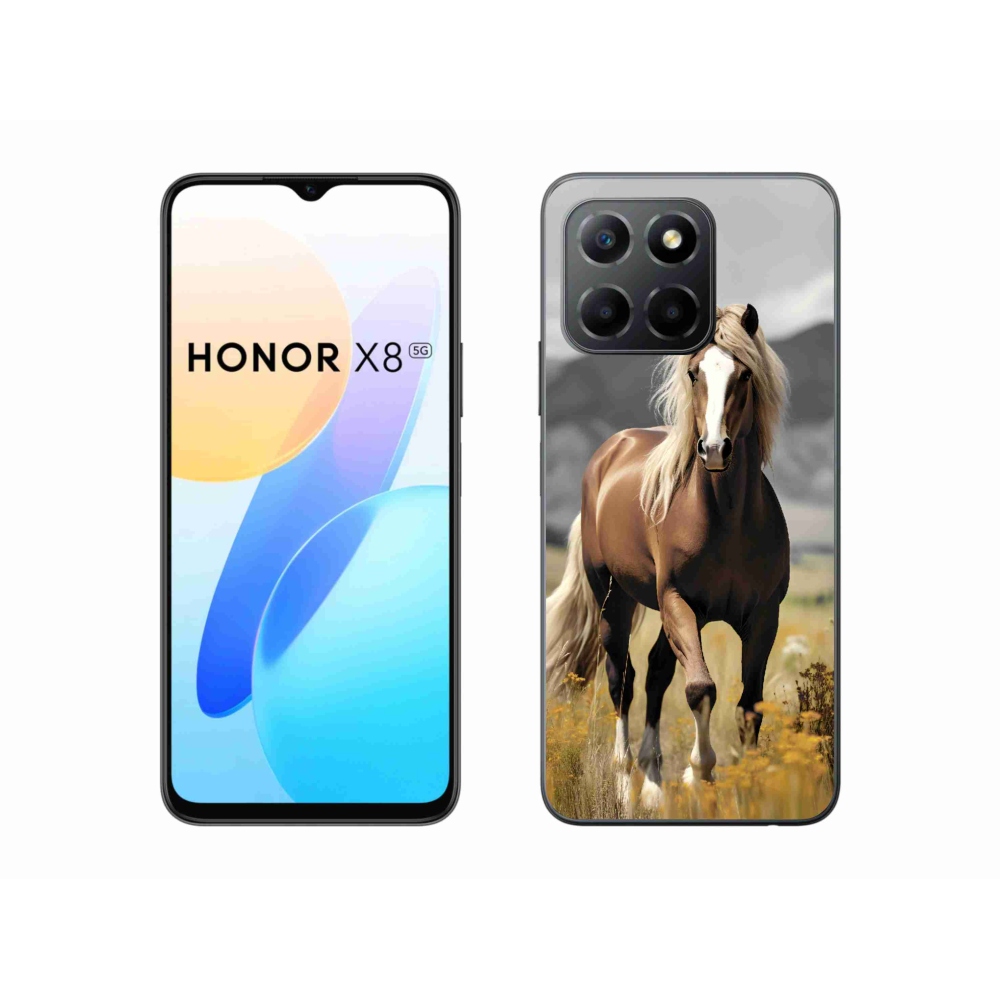 Gélový kryt mmCase na Honor X8 5G - hnedý kôň 1
