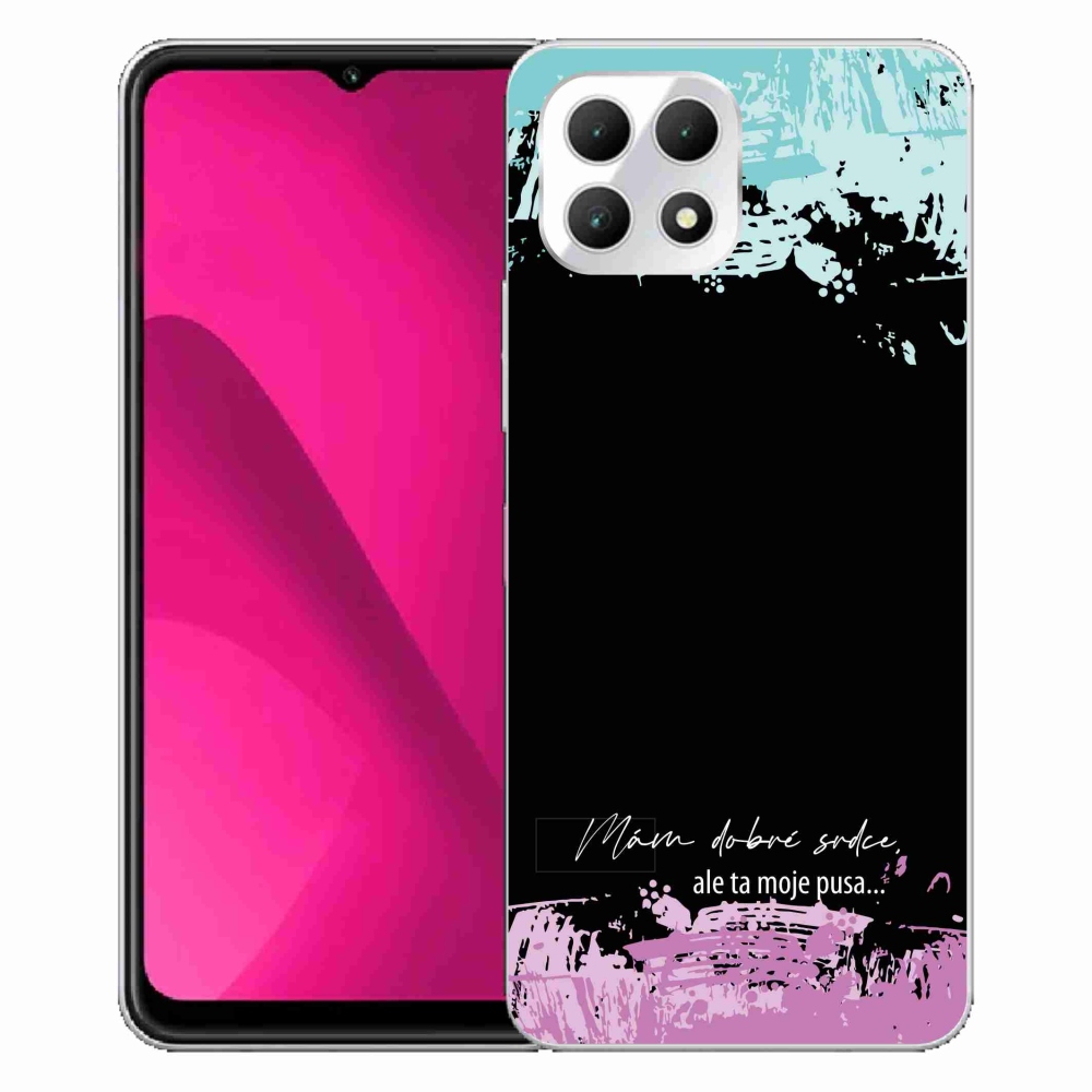 Gélový kryt mmCase na T-Mobile T Phone 2 - vtipný text 3 čierne pozadie