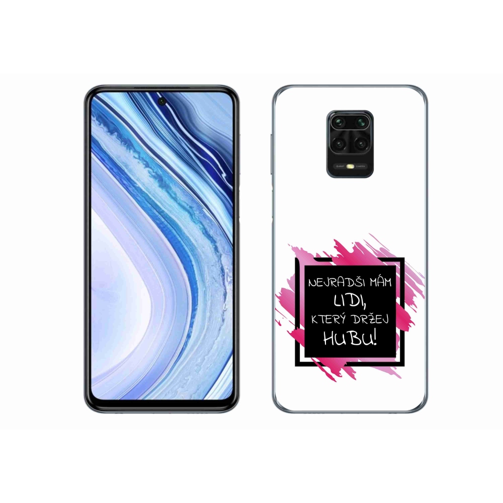 Gélový kryt mmCase na Xiaomi Redmi Note 9 Pro - vtipný text 7 čiernobiele pozadie