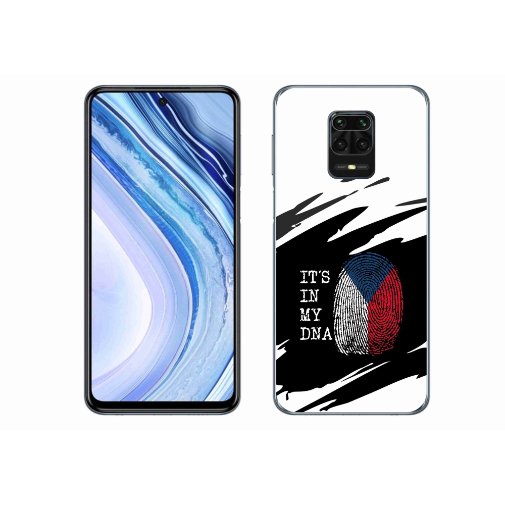 Gélový kryt mmCase na Xiaomi Redmi Note 9 Pro - vlajka odtlačok prsta čiernobiele pozadie
