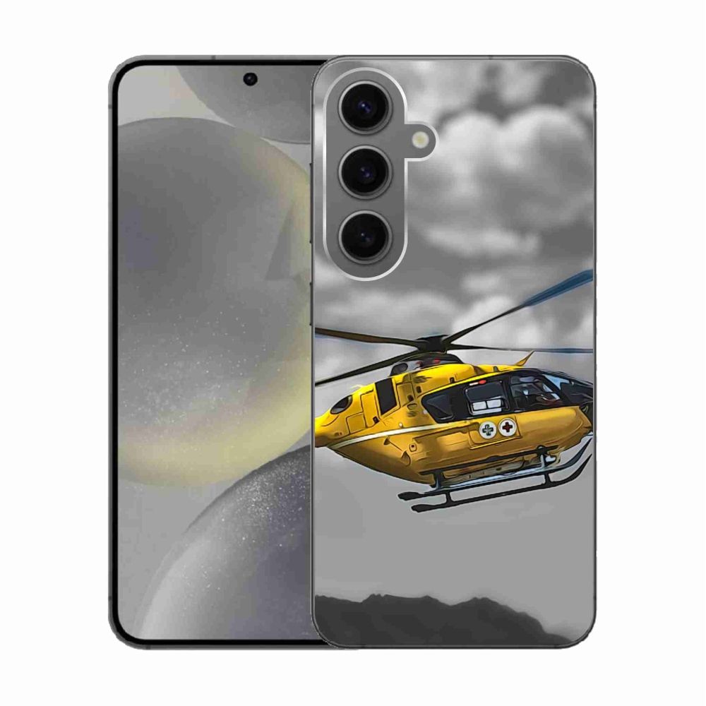 Gélový kryt mmCase na Samsung Galaxy S24 - žltá helikoptéra