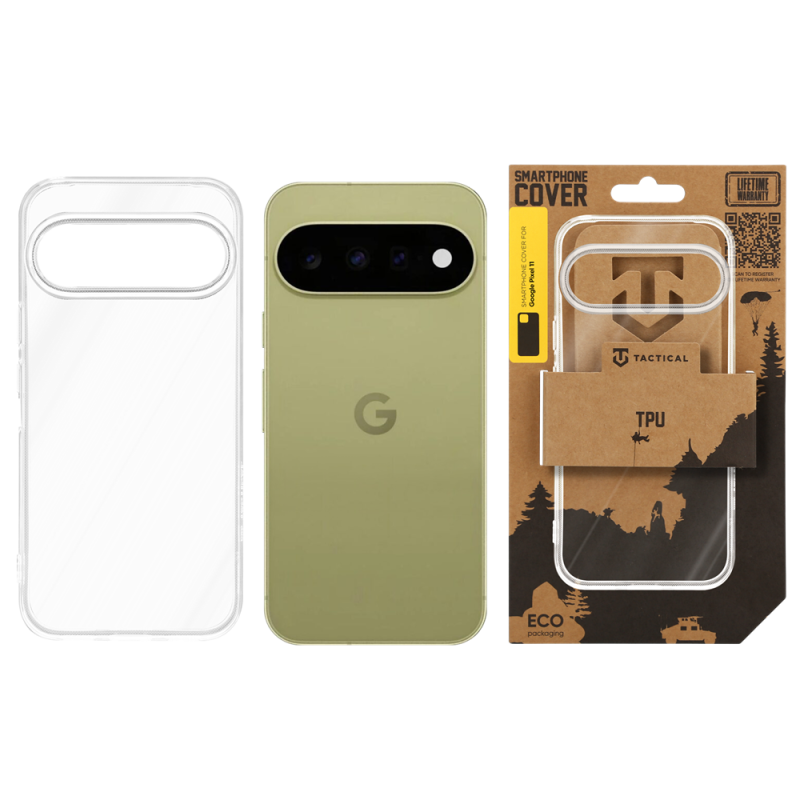 Taktické TPU puzdro pre Google Pixel 11 – priehľadné