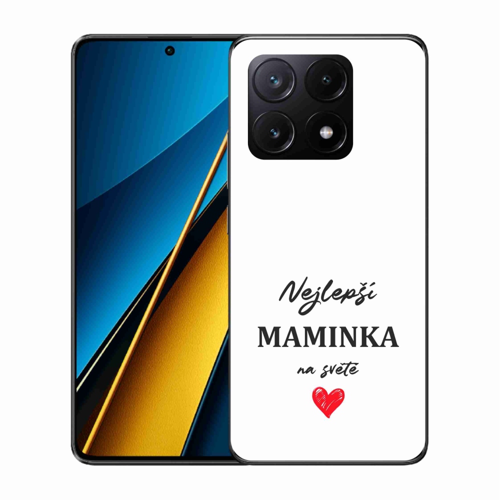 Gélový kryt mmCase na Xiaomi Poco X6 Pro 5G - najlepšia mamička 1 biele pozadie