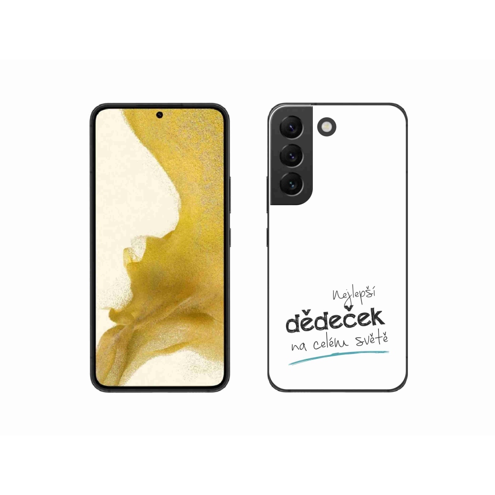 Gélový kryt mmCase na Samsung Galaxy S22 5G - najlepší dedko 3 biele pozadie
