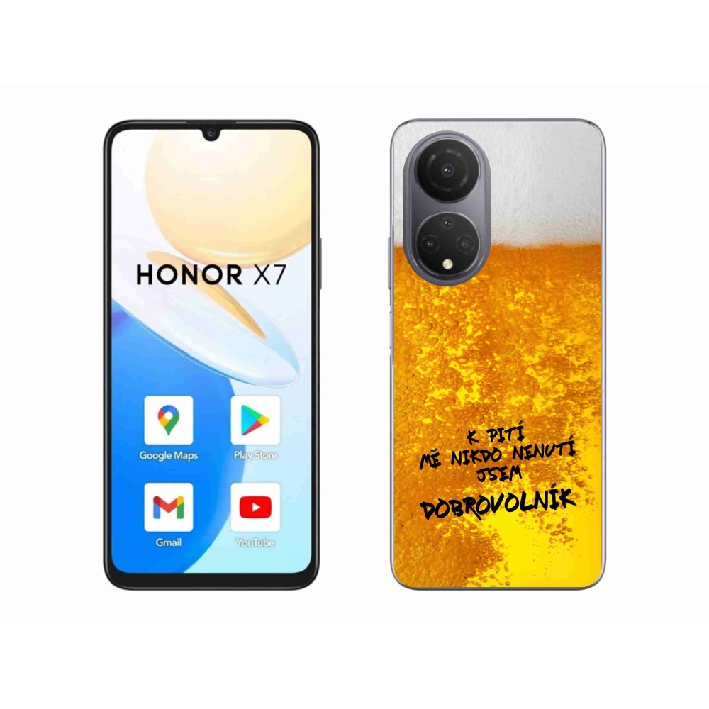 Gélový kryt mmCase na Honor X7 - pivný motív 4