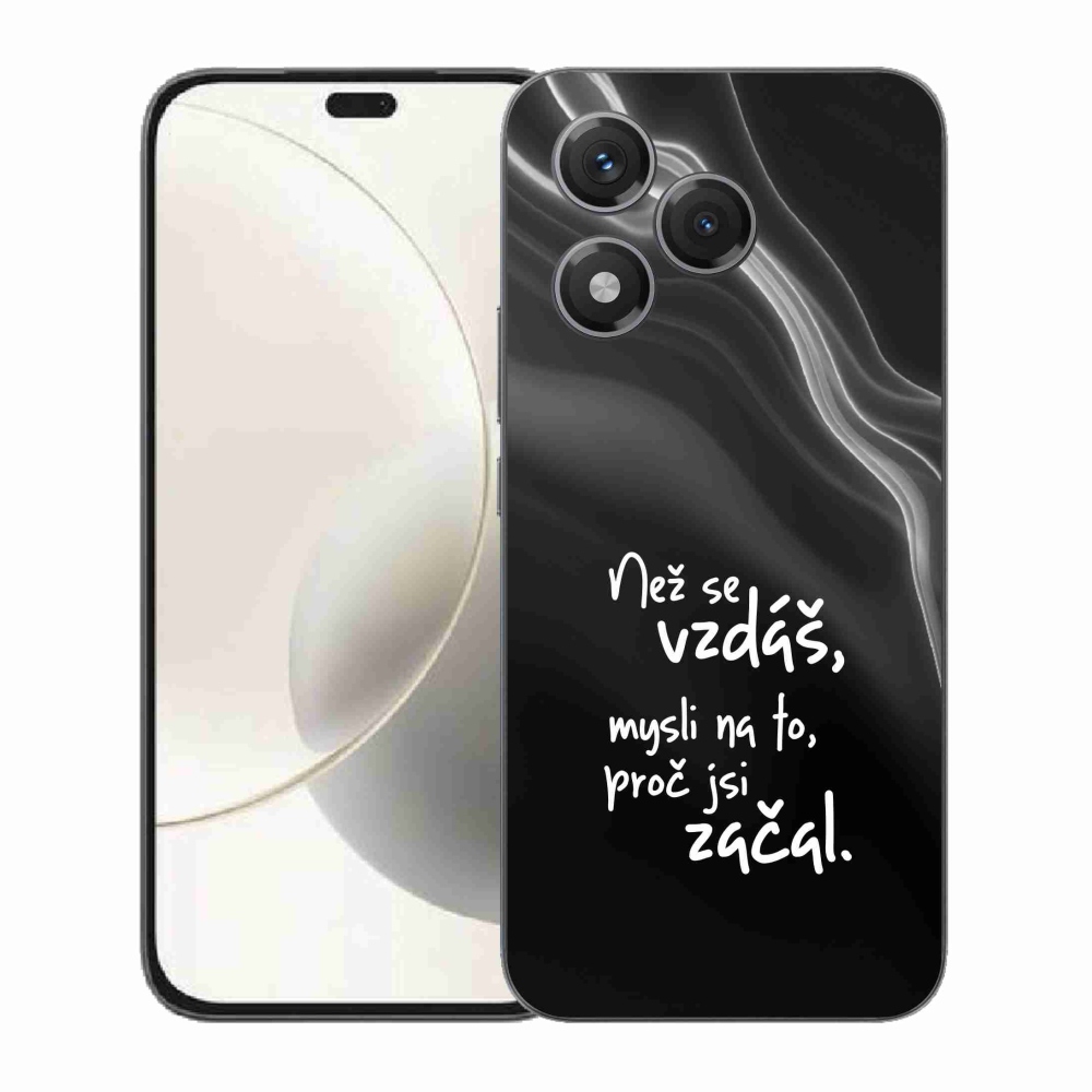 Gélový kryt mmCase na Honor 400 Lite - citát 2 čierne pozadie