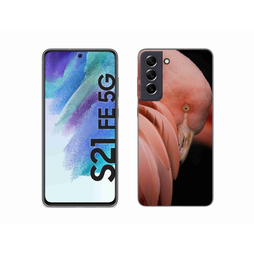 Gélový kryt mmCase na Samsung Galaxy S21 FE 5G - plameniak 3