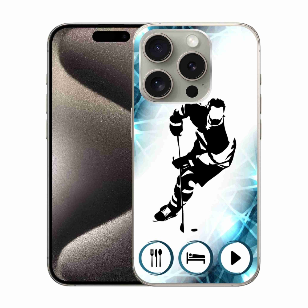 Gélový kryt mmCase na iPhone 15 Pro - hokej 1