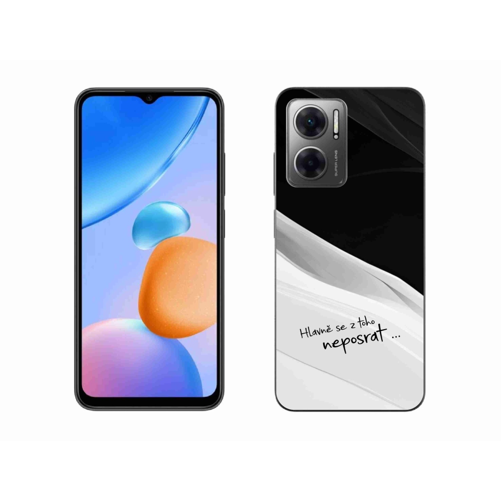 Gélový kryt mmCase na Xiaomi Redmi 10 5G - vtipný text 13 bieločierne pozadie