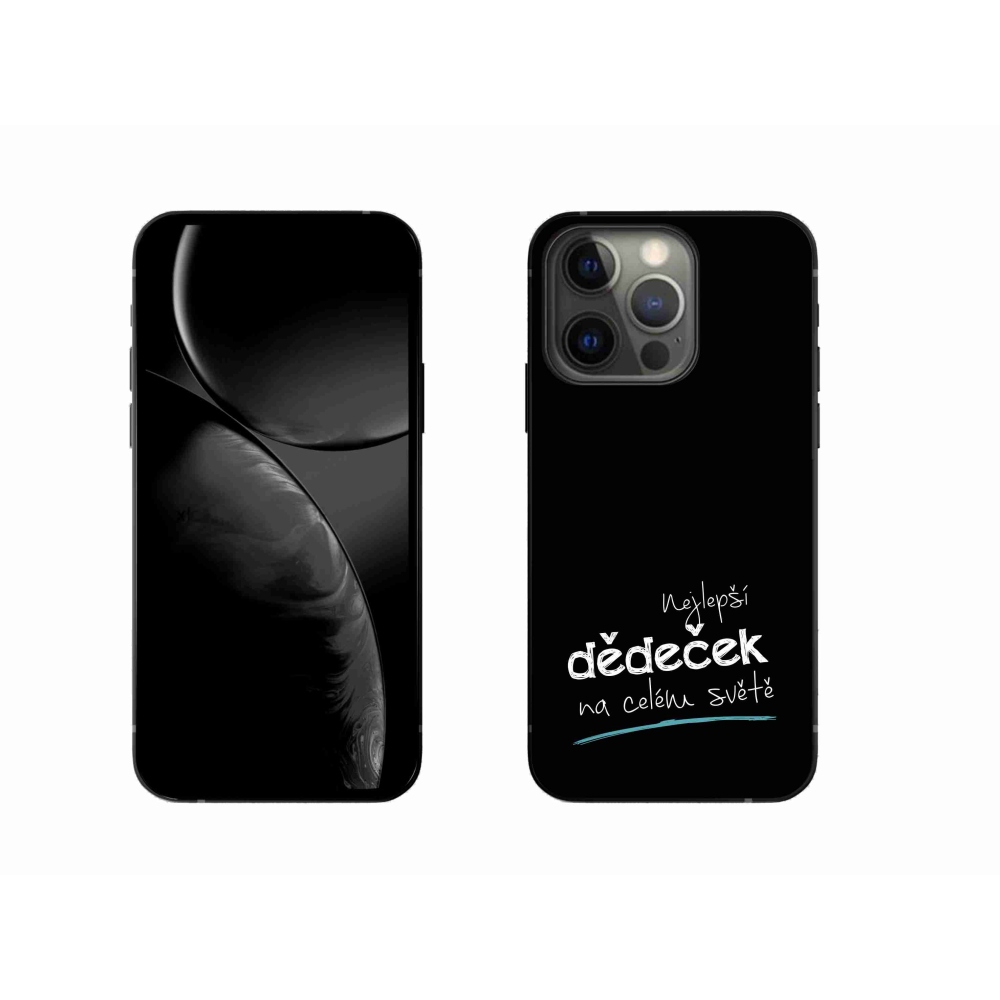 Gélový kryt mmCase na iPhone 13 Pro 6.1 - najlepší dedko 3 čierne pozadie