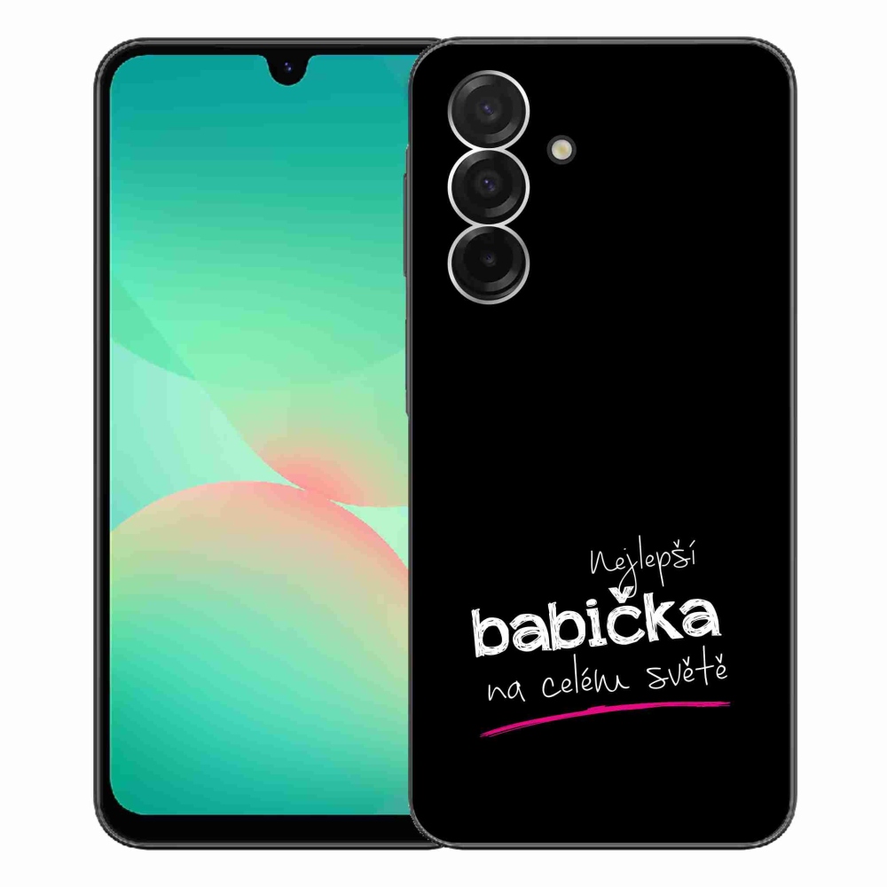 Gélový kryt mmCase na Samsung Galaxy A26 5G - najlepšia babička 4 čierne pozadie
