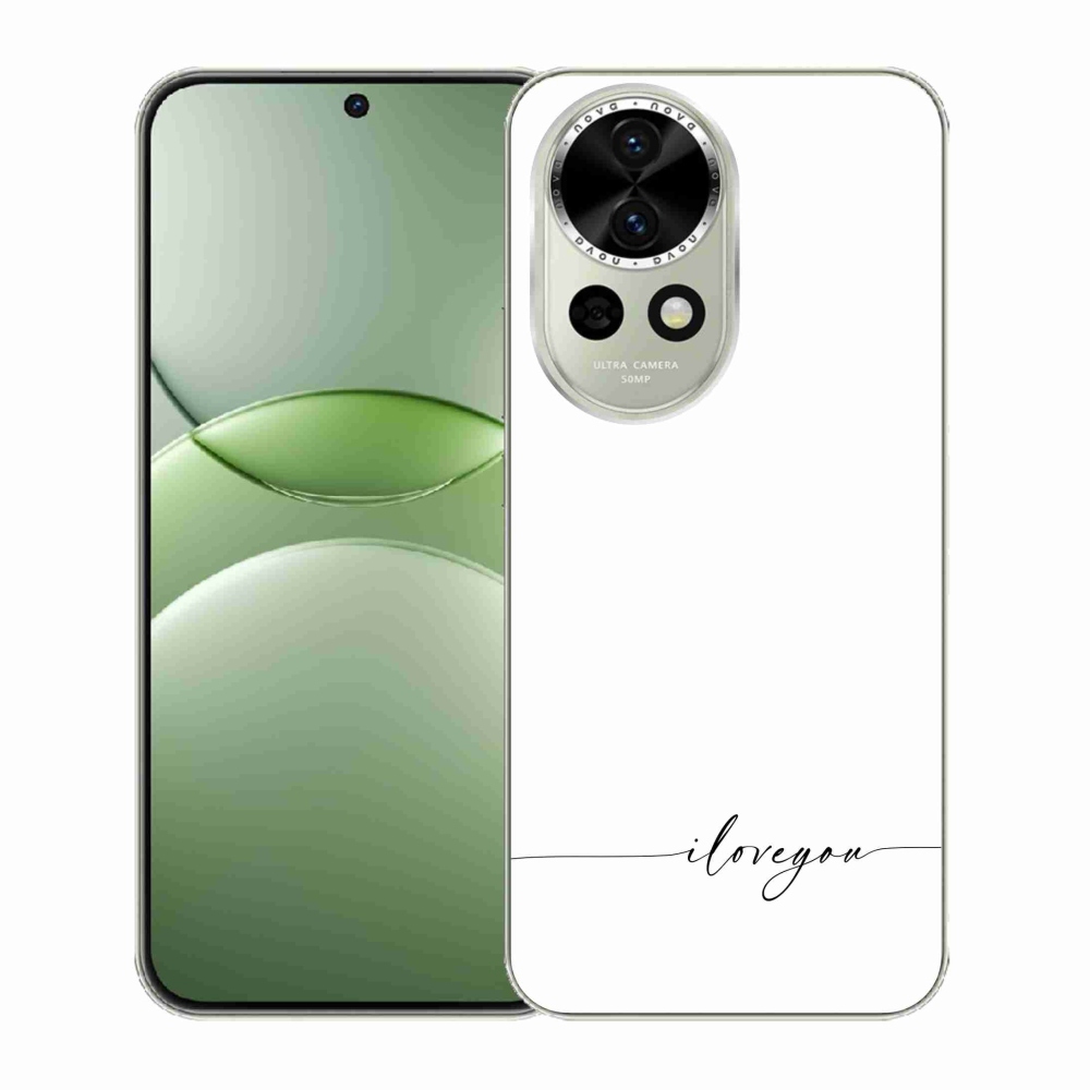 Gélový kryt mmCase na Huawei Nova 13 5G - I love you biele pozadie