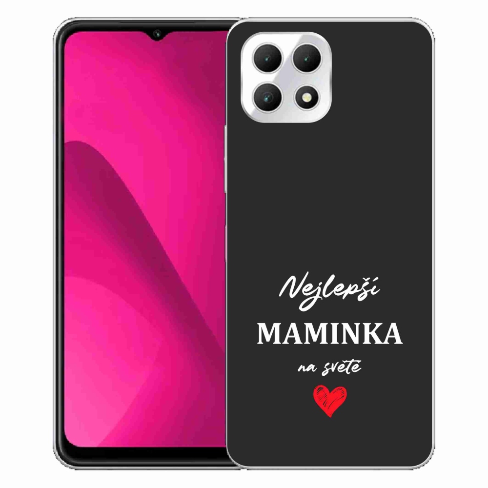 Gélový kryt mmCase na T-Mobile T Phone 2 - najlepšia mamička 1 čierne pozadie