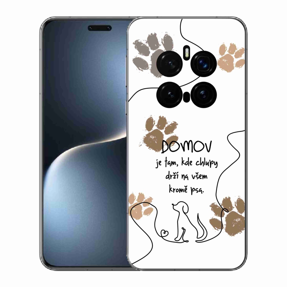 Gélový kryt mmCase na Honor Magic 7 Pro 5G - psí motív biele pozadie