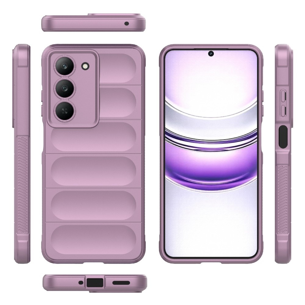 Rugg odolný gélový obal na Realme 14x 5G - svetlofialový