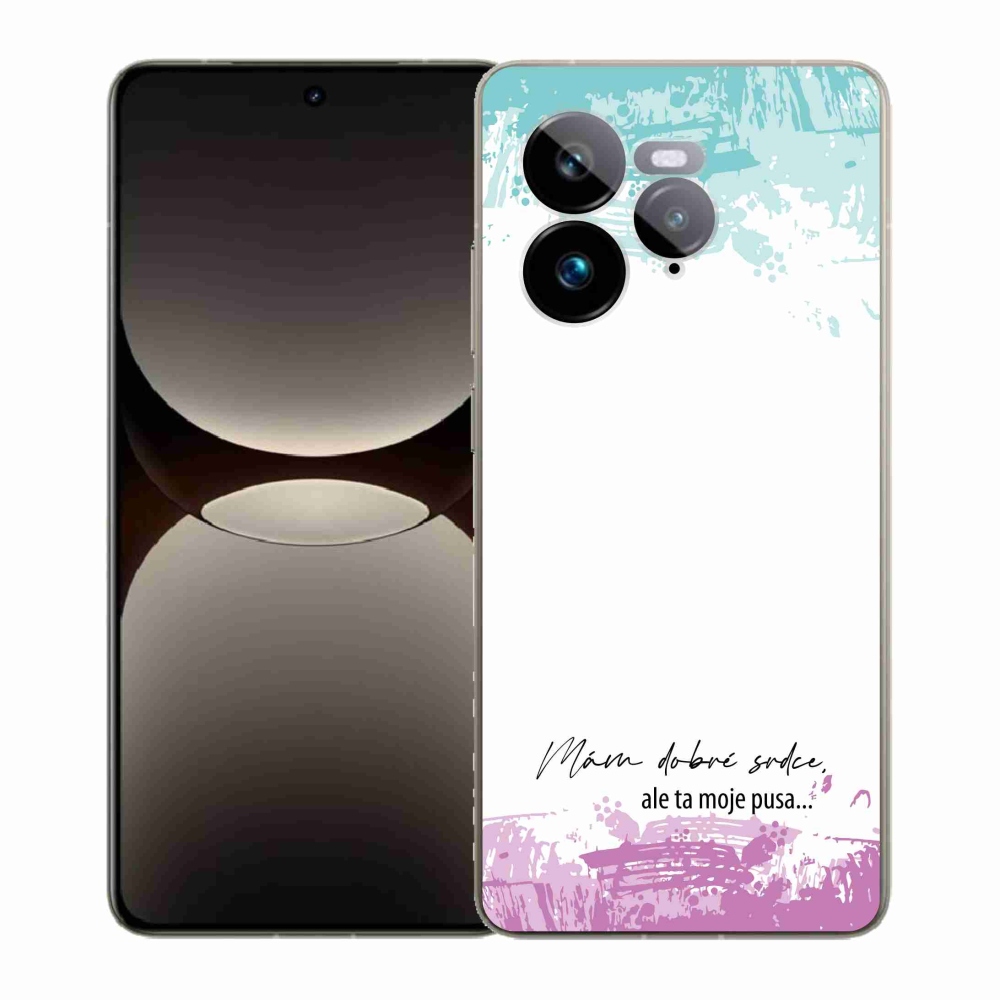 Gélový kryt mmCase na Realme GT 7 Pro 5G - vtipný text 3 biele pozadie