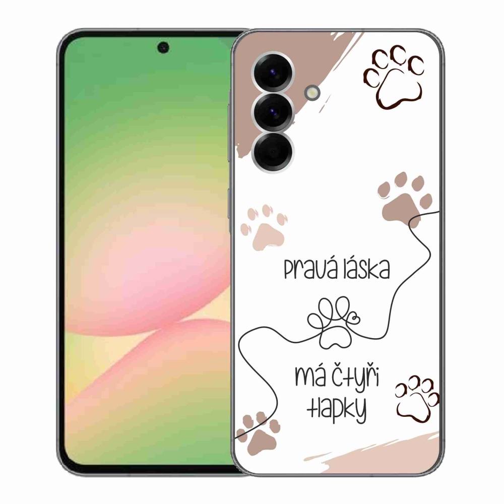 Gélový kryt mmCase na Samsung Galaxy A56 5G - psí motív 1 biele pozadie