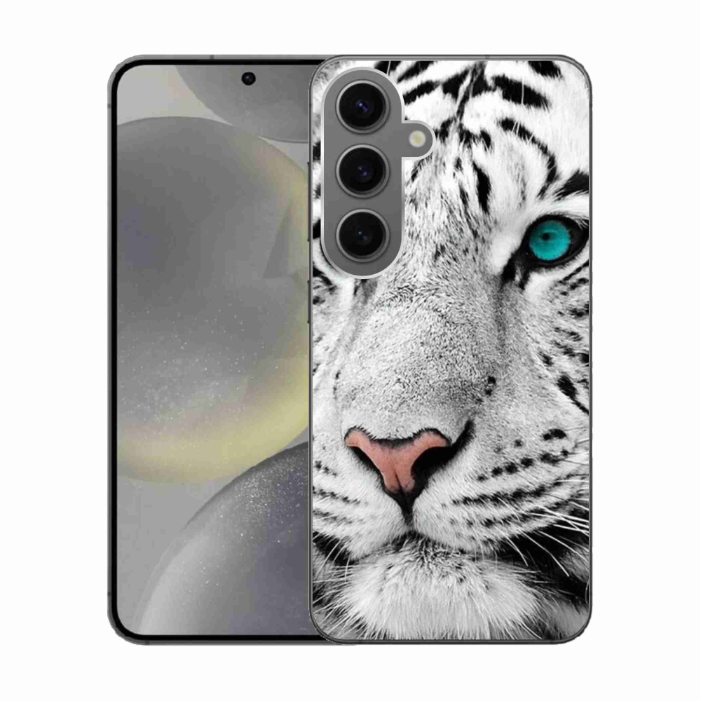 Gélový kryt mmCase na Samsung Galaxy S24 - biely tiger