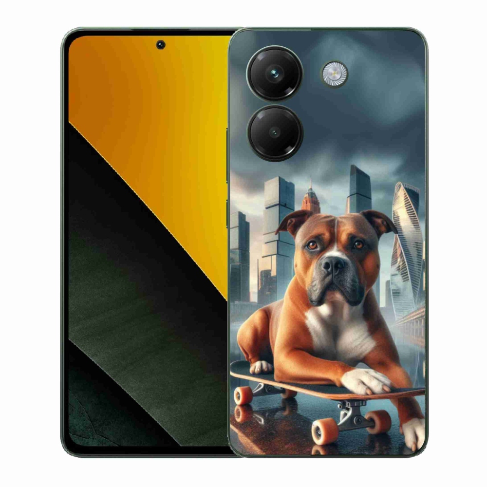 Gélový kryt mmCase na Xiaomi Poco M7 Pro 5G - pes na skateboarde