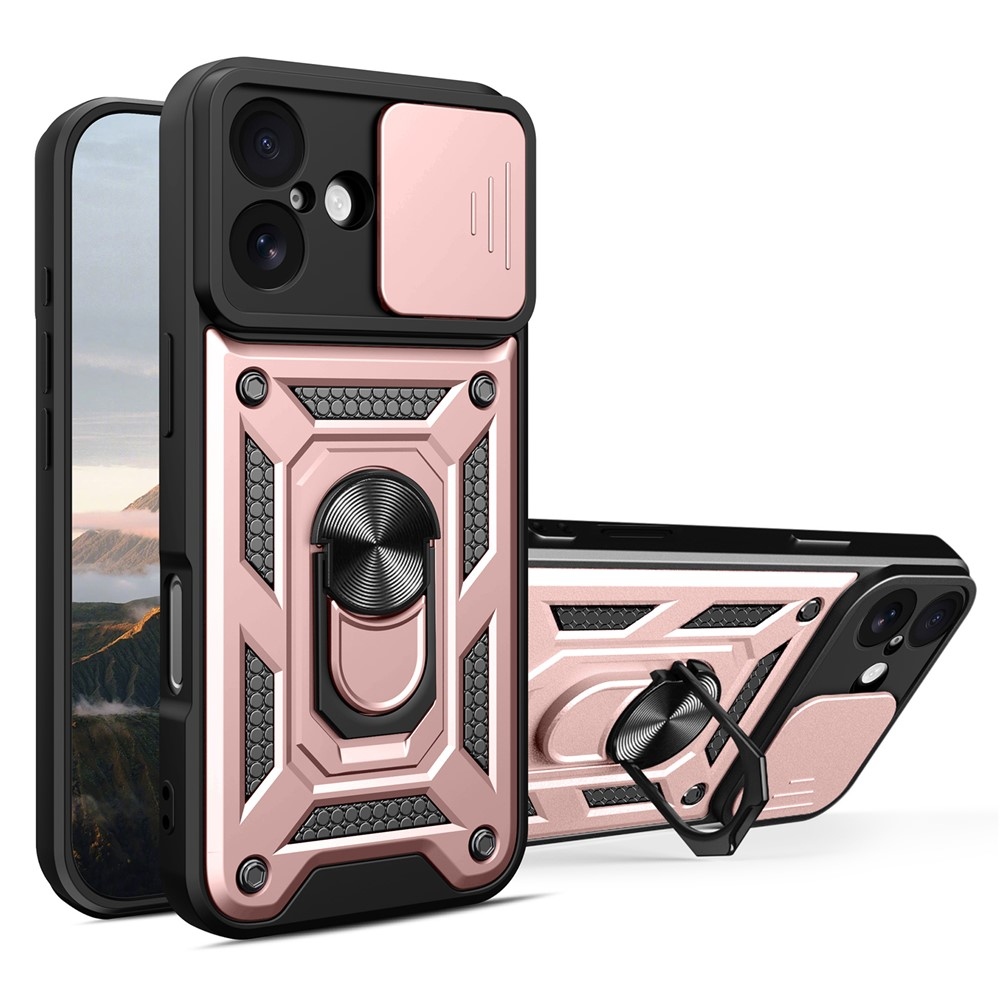 Ring odolný kryt na iPhone 17 - ružovozlatý