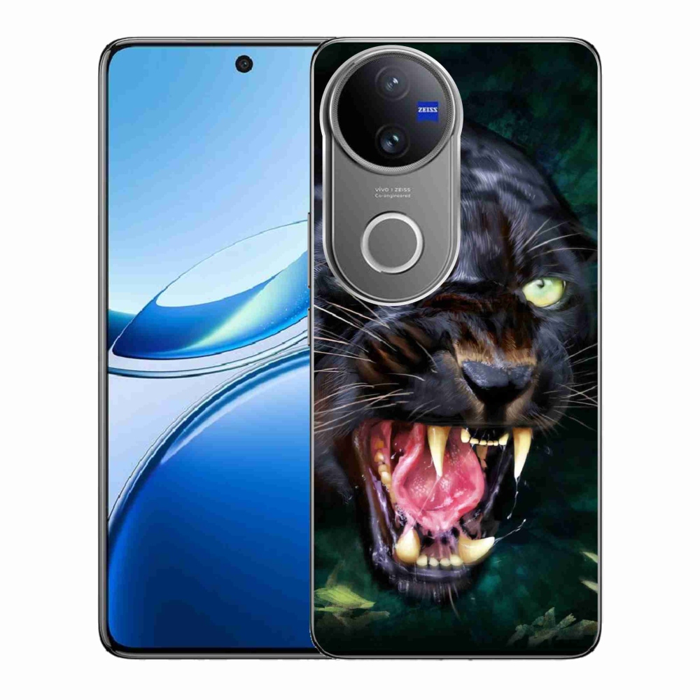 Gélový kryt mmCase na Vivo V50 5G - rozzúrený čierny panter