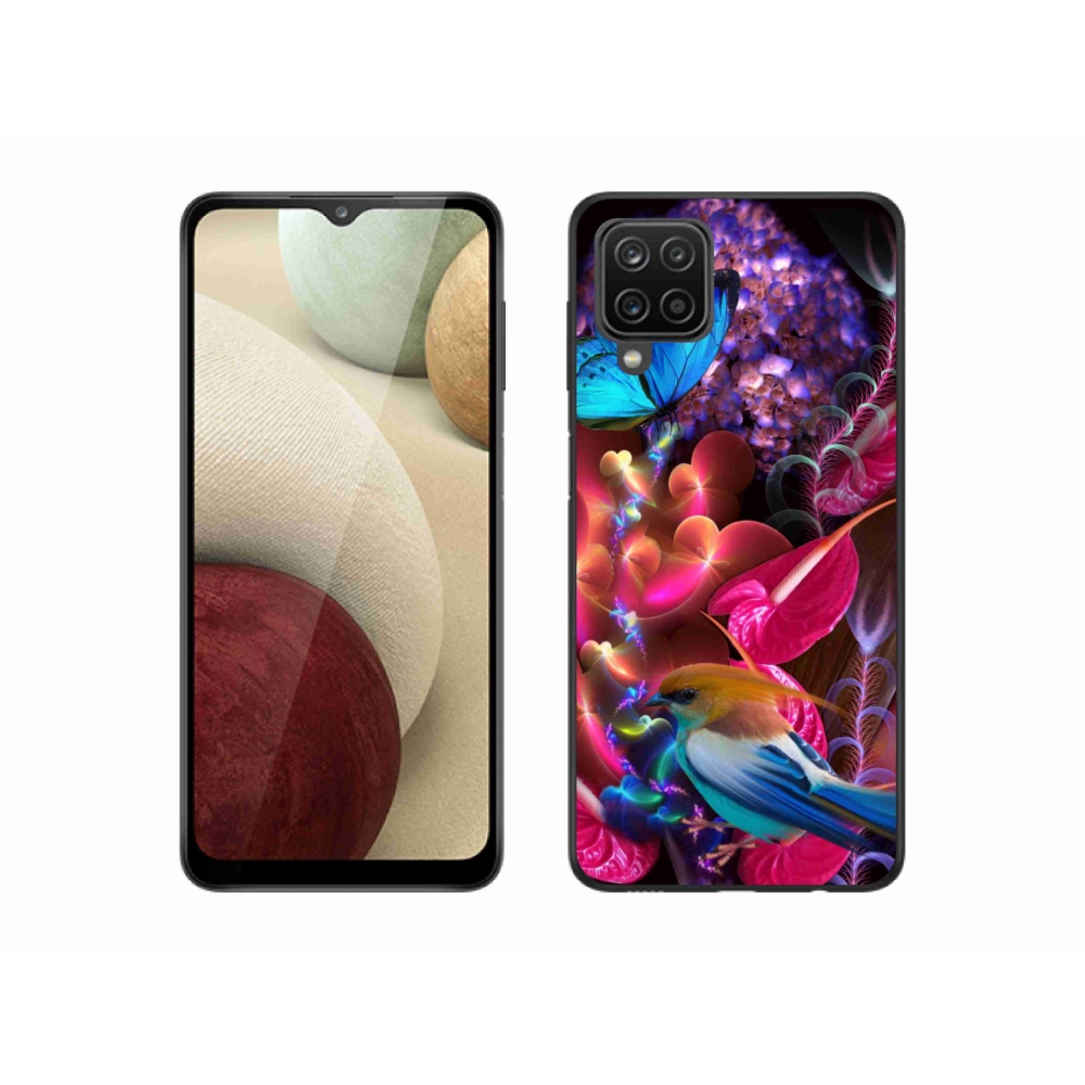 Gélový kryt mmCase na Samsung Galaxy A12 - farebné kvety