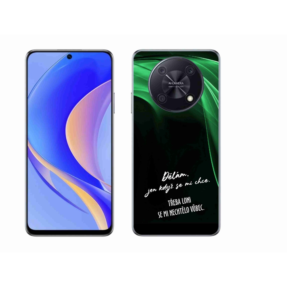 Gélový kryt mmCase na Huawei Nova Y90 - vtipný text 12 čierne pozadie