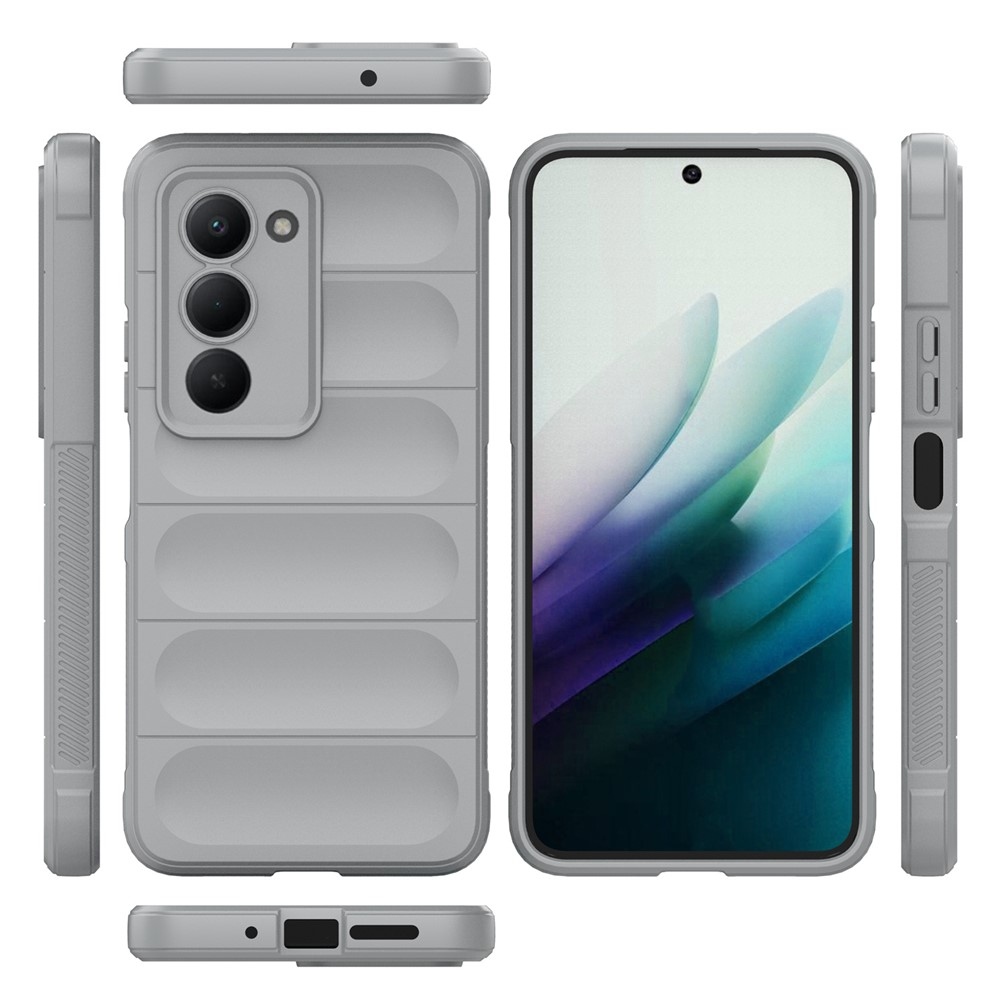 Rugg odolný gélový obal na Xiaomi Redmi 15 4G (171mm) - svetlosivý