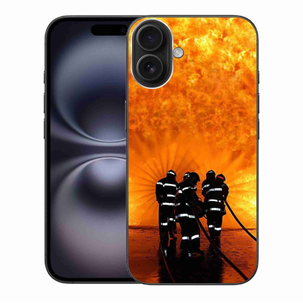 Gélový kryt mmCase na iPhone 16 Plus - požiar