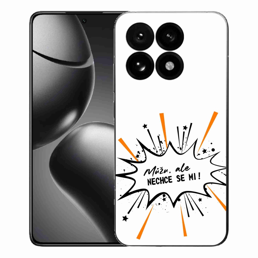 Gélový kryt mmCase na Xiaomi 15T - vtipný text 11 biele pozadie