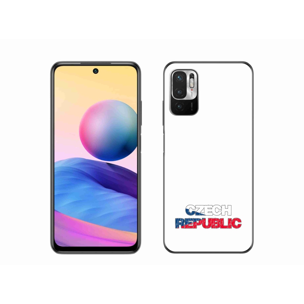 Gélový kryt mmCase na Xiaomi Redmi Note 10 5G - Czech Republic biele pozadie