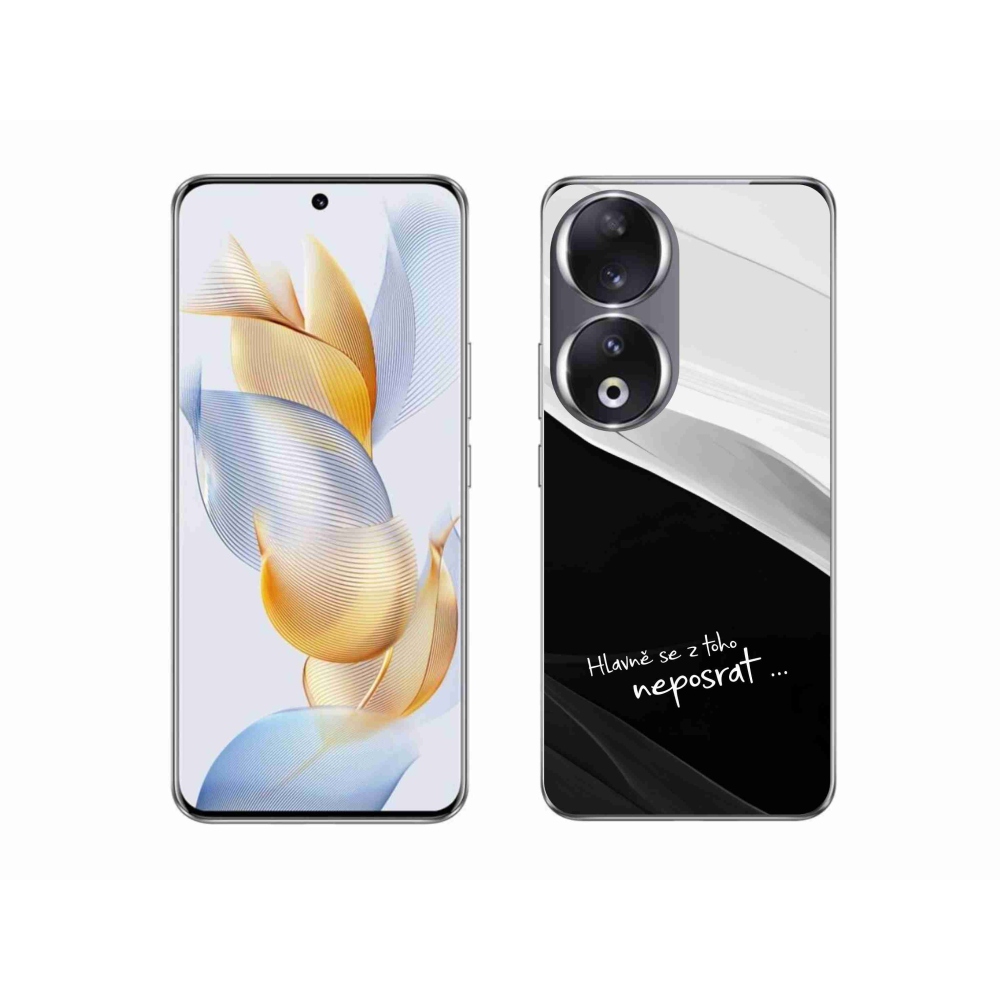 Gélový kryt mmCase na Honor 90 - vtipný text 13 čiernobiele pozadie